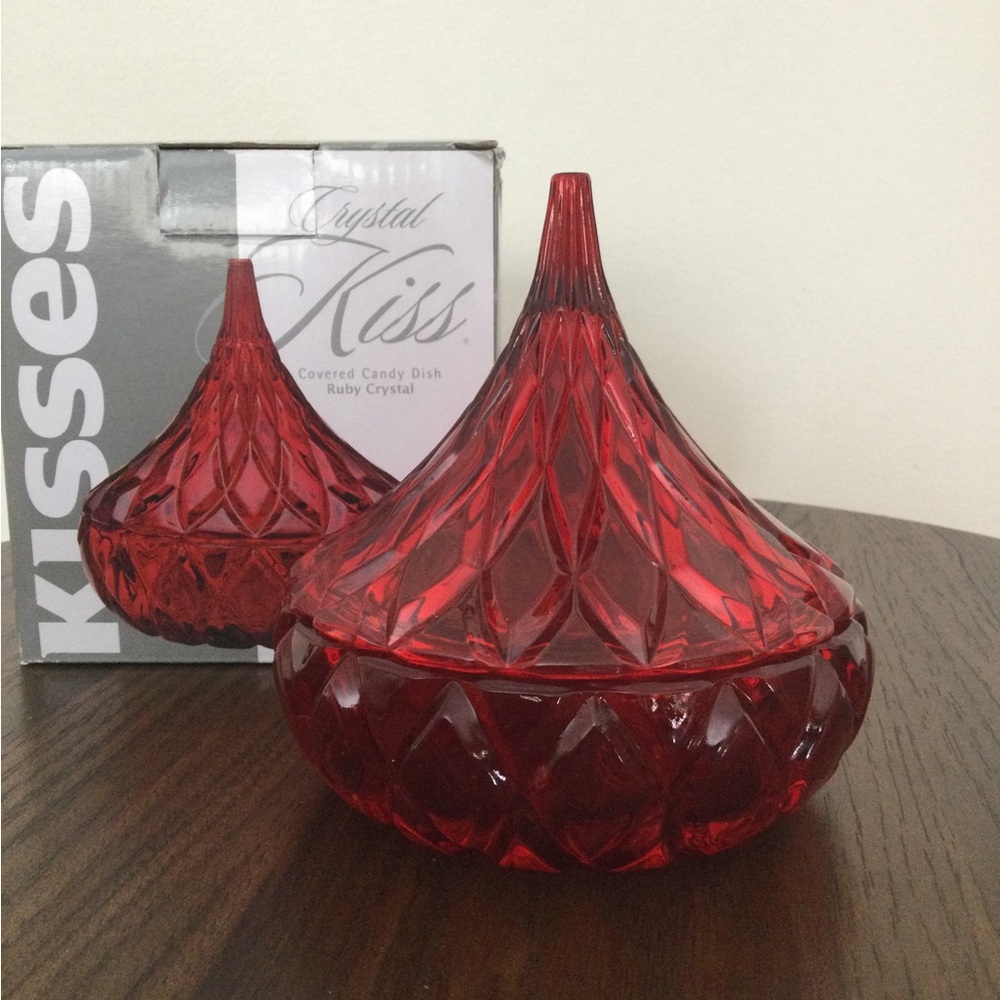Vintage Red Shannon Crystal Dish New in box